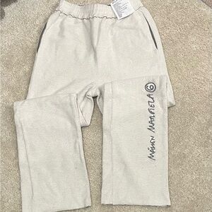 MM6 women’s cream sweatpants